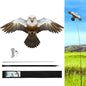 eyijklzo Bird Scarer Hawk Flying Kite with 13ft Telescopic Pole-White - style: White-with 4m pole