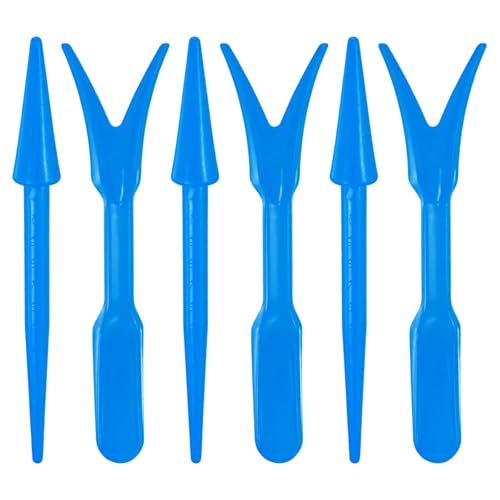 M METERXITY 6-Pack Mini Garden Hand Succulent Transplanting Tools, Plastic Seedlings Dibber Sowing Digging for Repotting/Plant Care/Lawn Maintenance, Small Gardening Tools [Dark Blue] - color: Dark Blue