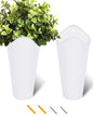 vensovo 2 Pack 12 Inch Galvanized Wall Planters for Flowers, White - color: White