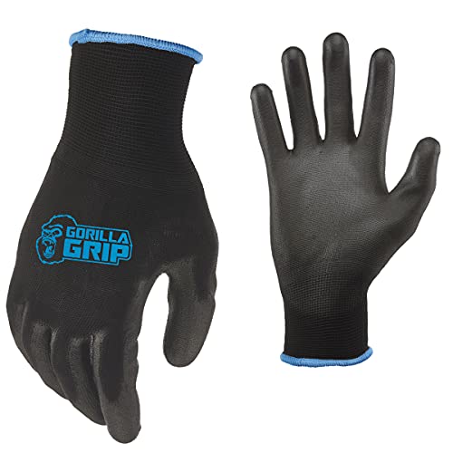 GORILLA GRIP Never-Slip Maximum-Grip All-Purpose Gloves, Nylon, Large
