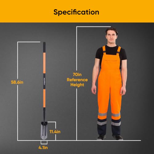 Professional Garden Shovel, Ergonomic Design - style: Trenching Shovel