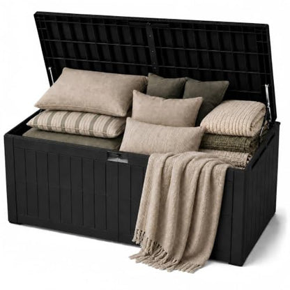 220 Gallon Large Outdoor Storage Box, Waterproof Patio Cushion Deck Box - size: 220 Gallon