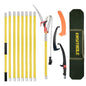 Manual Pole Saw, 30 ft Extendable Tree Pruner, Sharp Steel Blade and Scissors High Branches Trimming, Pole Saws for Tree Trimming, Tree Trimmers Long Handle Pruner