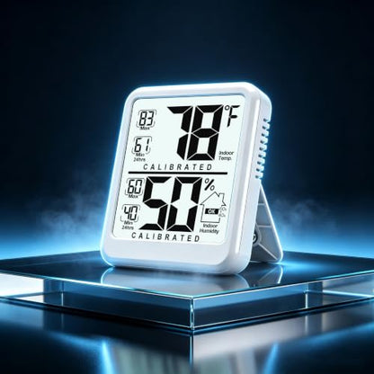 Antonki Room Thermometer Indoor Hygrometer, Temperature and Humidity Meter - color: White（ new version)