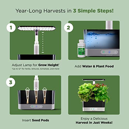 AeroGarden Harvest Indoor Garden Hydroponic System with LED Grow Light - color: Black, style: Harvest