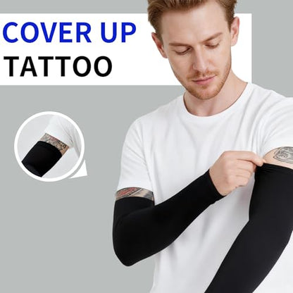 SHEVERCH Cooling Arm Sleeves UV Protection Compression for Men Women - color: 6pairs-orange