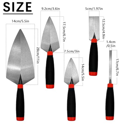 Masonry Hand Tool Set, Concrete Tools Set - size: Masonry Hand Tool 5 Pcs