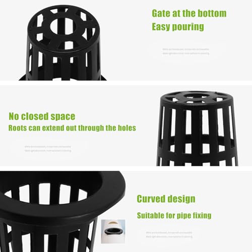 2.75 Inch Garden Plastic Slotted Mesh Cups Pots, Round Net Cups Plant Net Pot Bucket Basket for Hydroponics (100Pcs) - color: 100pcs, size: 2.75 Inch