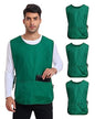 Xeoxarel Unisex Cobbler Apron with 3 Deep Pockets, Smock Vest Apron - color: 3 Pack - Green
