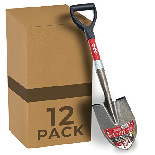 Bond Manufacturing LH015AM Mini D-Handle Shovel (12-Pack), Black - size: 12-PACK, style: ROUND POINT