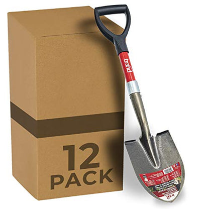 Bond Manufacturing LH015AM Mini D-Handle Shovel (12-Pack), Black - size: 12-PACK, style: ROUND POINT