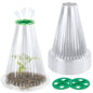 UQM 30 Pack Garden Cloches for Plants with Rotary Vent Cover Reusable - color: Clear-30pc