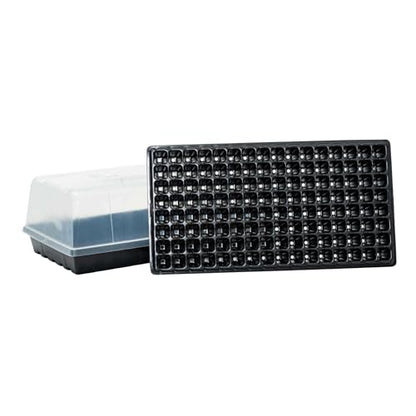 Bootstrap Farmer 128 Cell Seed Starter Tray Kit with Domes 10 Pack - size: 10 Cell, 10 Flats, 10 Domes