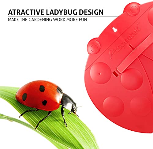 GardenHOME Garden and Yard Scoops Ladybug-Shaped Hand Rakes, Large Grabber with Leaf Claws for Easy Pick Up, Red - style: red ladybug shape