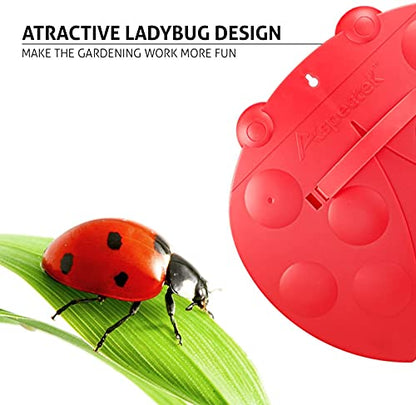 GardenHOME Garden and Yard Scoops Ladybug-Shaped Hand Rakes, Large Grabber with Leaf Claws for Easy Pick Up, Red - style: red ladybug shape