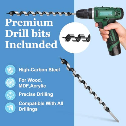 22 x 430mm (Approx. 7/8 x 17 Inch) Wood Auger Drill Bit - 1pcs - size: 22x430mm (Approx. 7/8 x 17")
