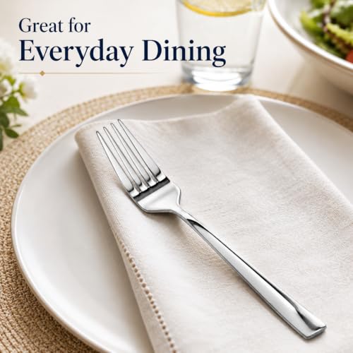 SANTUO 8-Piece Dinner Fork Set, Stainless Steel Forks, Mirror Polished Dishwasher Safe Table Forks for Home Kitchen Apartment Restaurant and Daily Meals - size: 7.9 Inches Dinner Fork 8pcs