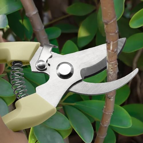 4 Pcs Garden Flower Shears Set, 6.9 inches - style: Yellow-4 Pcs