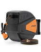 Ayleid Retractable Rubber Hybrid Garden Hose Reel, 1/2"x130ft Wall Mount - color: Deep Black, size: 130FT