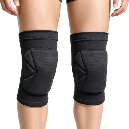 Volleyball Knee Pads for Men Women, Soft Sleeves with Thick Foam, Black M - size: Medium