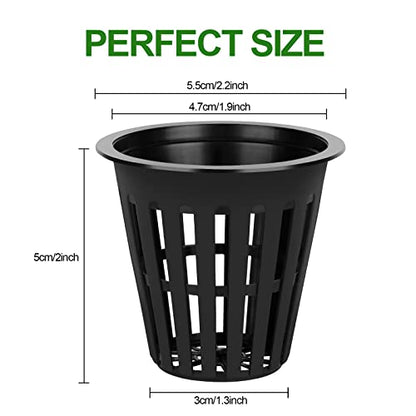 HXSEMAYIG 100PCS 2 inch Net Pots,Hydroponics Cup, Net Cups for Indoor or Outdoor Growing - size: 100 Pack (2inch)