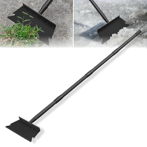 Garden Flat Shovel Scraper, Multifunctional Garden Cleaning Shovel with 59 Inch Long Handle, Heavy Duty Outdoor Floor Scraper for Weed Cleaning,Trenching,Edging and Removing Snow,Ice,Weeds,Dirty,Moss