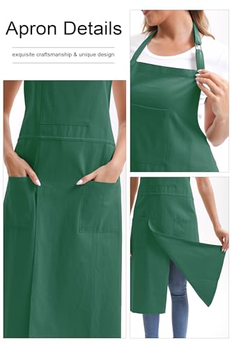 Nanxson Pottery Apron Split Leg with 3 Pockets & Adjustable Buckle - color: Green
