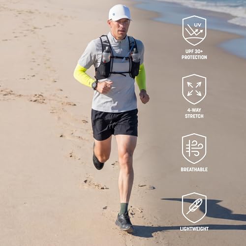 S A Soul of Adventure Compression Arm Sleeve UV 30+ Sun Protection, Moisture Wicking, 4-Way Stretch - color: Black (4 Pack)