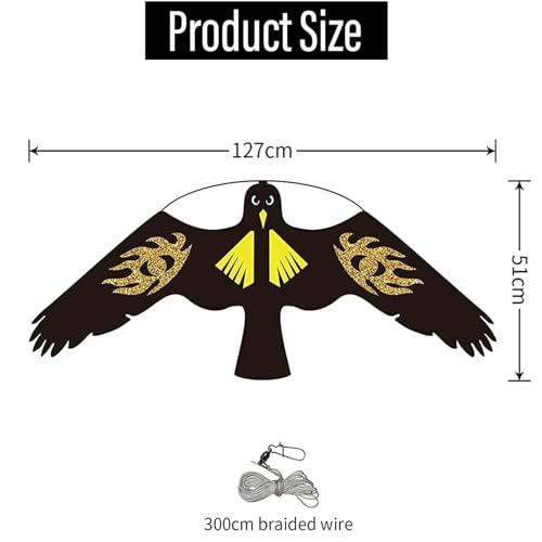 Bird Scarer Kite Without Pole Bird Hawk Flying Kite-Style E - color: Style E no pole
