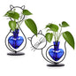 Plant Terrarium Propagation Station Gifts for Women Cat Lover - color: Blue