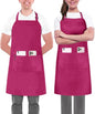 Utopia Kitchen Bib Aprons 2 Pack Adjustable With 2 Pockets - color: Pink