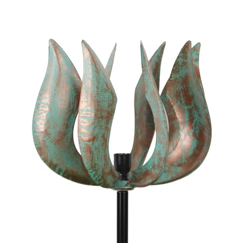Viveta Wind Spinners Outdoor - 360 Degrees Swivel Kinetic Wind Spinner - color: Green-a