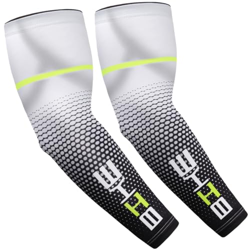 beister Arm Sleeves for Men & Women, UV Protection Cooling Cover and Cyling - color: White, size: XX-Large