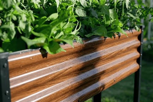 SnugNiture Raised Garden Bed with Legs, 48×18×32in, Brown - color: Brown, size: 48×18×32in(1PCS)