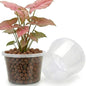 FUIJOL 12 Inch 4 Pack Large Clear Plastic Nursery Pots with Drainage - size: 12inch-4Pack