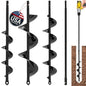 Auger Drill Bit for Planting 3 Pack with Extension - 3/8'' Hex Drive Drill - size: 2" x 32" (3 Bits)