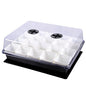 eZAKKA 14.6" x 11.8" Seed Starter Tray Kit with Dome, 20 Cells, White - color: White Pots