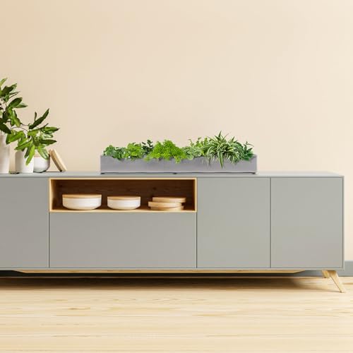 Window Sill Planter Box 32 in, Rectangle Planter, Stainless Steel - color: Sliver