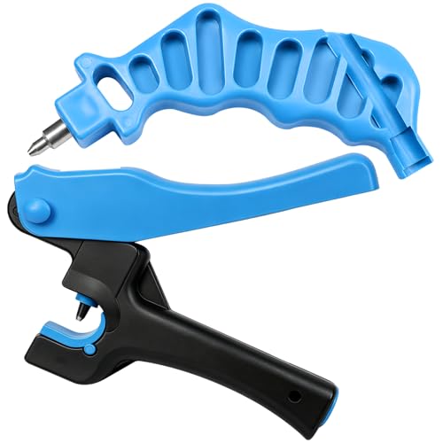 2 Pack Drip Irrigation Tubing Hole Punch Fittings, Drip Tube Hole Punch and 1/4 Inch Drip Fitting Insertion Tool for Easier 1/4" Barbed Fitting & Emitter Insertion in Drip Sprinkler System Setup - size: Hole Punch & Insertion Tool