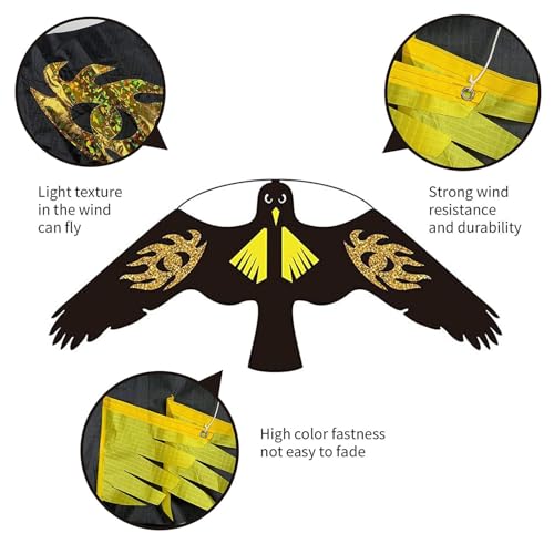 Bird Scarer Kite Without Pole Bird Hawk Flying Kite-Style E - color: Style E no pole