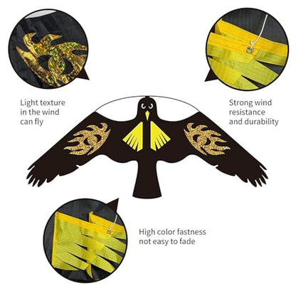 Bird Scarer Kite Without Pole Bird Hawk Flying Kite-Style E - color: Style E no pole