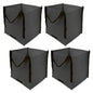 DURASACK Heavy Duty Storage Tote Bag 22-Gallon, Gray , Pack of 4 - color: Gray, size: Pack of 4