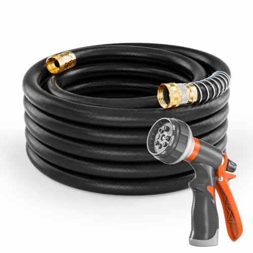 SPECILITE Garden Water Hose 75 ft x 3/4", Heavy Duty & Kink-less, Black - color: 3/4" Black, size: 75FT