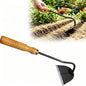 All-Steel Hardened Hollow Hoe, 2026 Japanese Garden Hand Hoe/Sickle Weed Puller Tool, Sharp Composite Steel Hand Weeder with Wood Handle for Digging, Loosening Soil & Planting
