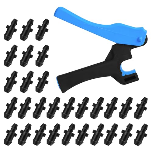 1 Pcs Drip Irrigation Tubing Hole Punch Tool for Easier 1/4 Inch Drip Fitting Emitter Insertion, Drip Tube Hole Punch and 60 Pcs Drip Irrigation Goof Plugs for Garden System - size: Irrigation Tubing Hole Punch