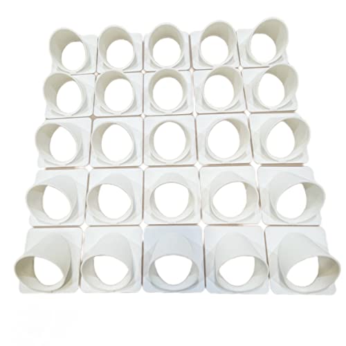 (27 Pack) of 2-inch Net Pot Holders - Hydroponics Growing System - Aeroponic Tower Garden for Indoor Gardening - Grow Herbs, Fruits & Vegetables Fit Snugly On 4inch Square PVC Made in USA