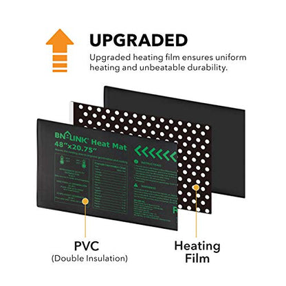 BN-LINK 48" x 20.75" Seedling Heat Mat with Thermostat Controller Combo Set - size: 48" x 20.75" & Thermostat