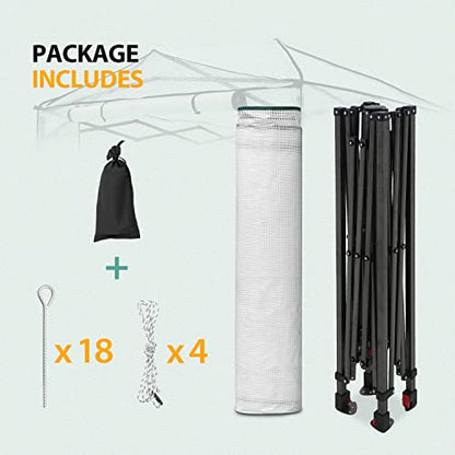 EAGLE PEAK 8x6 Easy Setup Pop Up Greenhouse, Clear/White - color: Clear/White, size: 8x6