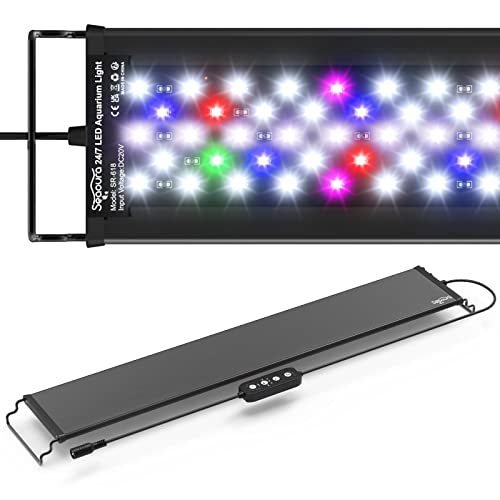 SEAOURA 24/7 Led Aquarium Light for Plants Growth-Full Spectrum, 24-30 Inch - size: for 24-30 inch tank