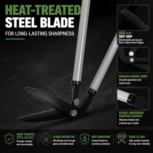 Chumia Long Handle Grass Shears for Lawn Landscaping, 38 Inch